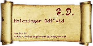 Holczinger Dávid névjegykártya
